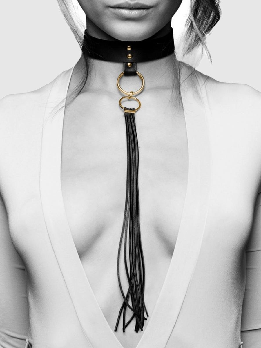 maze tassel choker black amorana