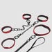 Bondage Boutique Ruby Velvet Collar, Wrist and Ankle Cuff Kit