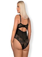 Obsessive Amallie Body Schwarz Plus Size von hinten amorana