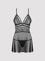 obsessive kylie babydoll mit string schwarz packshot vorne Amorana