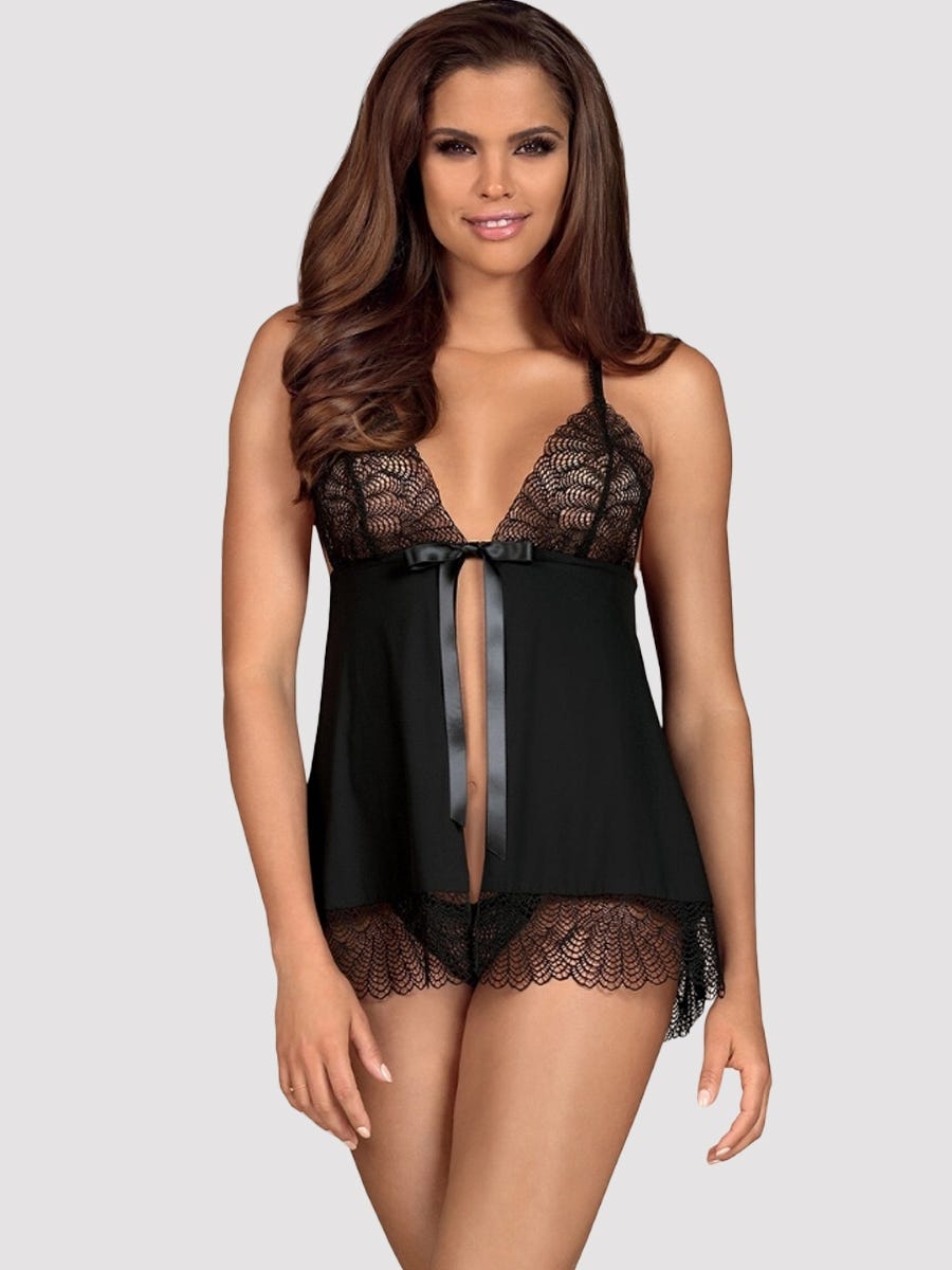 obsessive chiccanta babydoll schwarz vorne Amorana