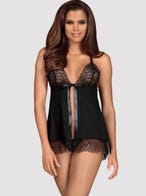 obsessive chiccanta babydoll schwarz vorne Amorana