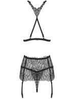 obsessive chiccanta dessous set schwarz packshot hinten Amorana