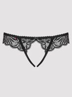 obsessive contica string ouvert schwarz packshot vorne Amorana