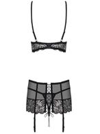 obsessive contica dessous set schwarz packshot hinten Amorana