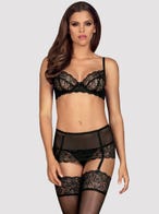 obsessive contica dessous set schwarz vorne Amorana