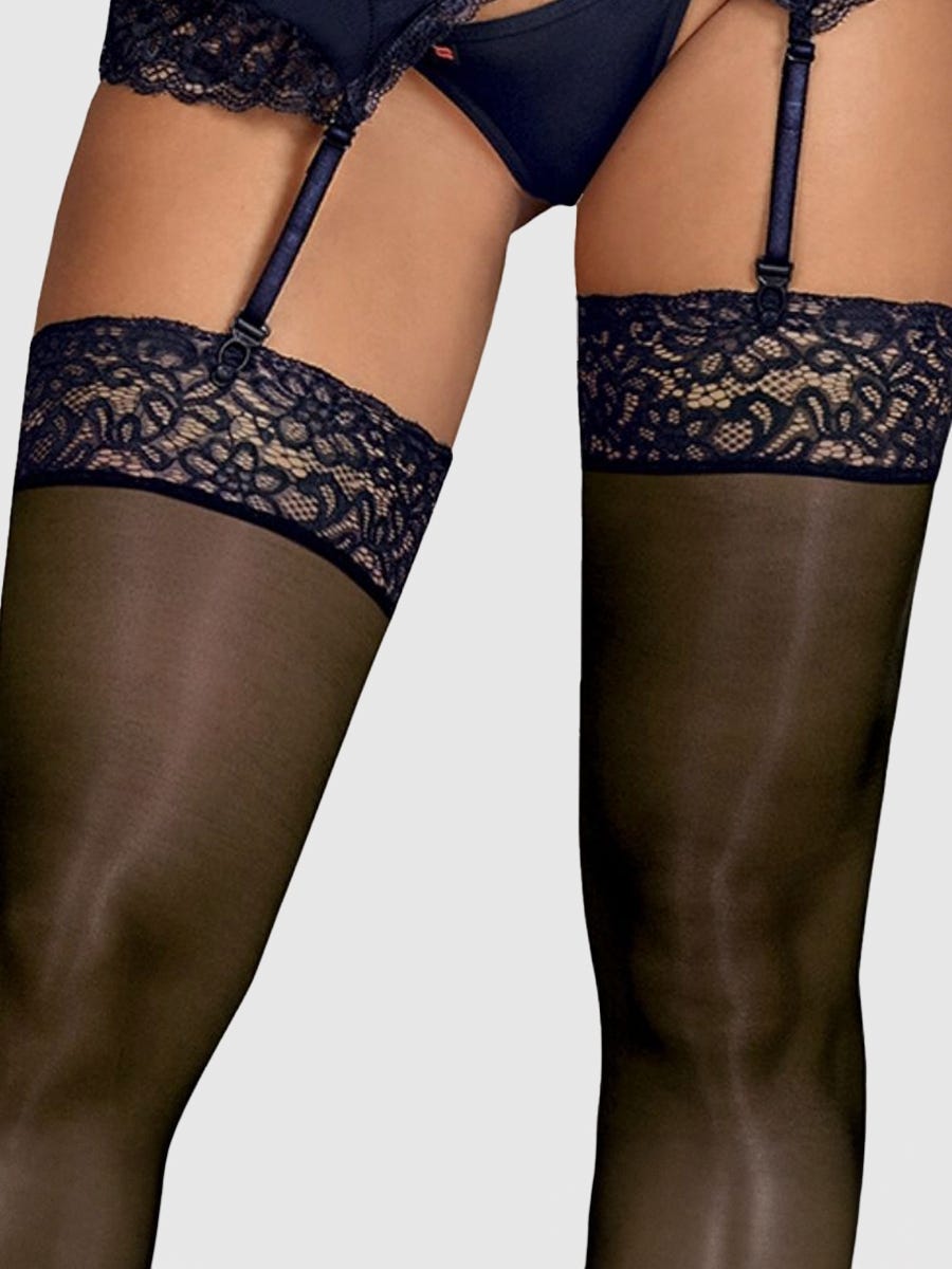 obsessive dirmera strapsstrümpfe dunkelblau closeup vorne