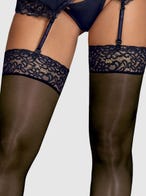 obsessive dirmera strapsstrümpfe dunkelblau closeup vorne