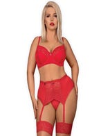 obsessive jolierose dessous set ps rot plus size Amorana front