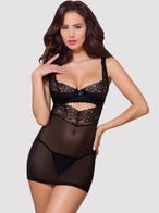 obsessive kyra negligee schwarz vorne Amorana