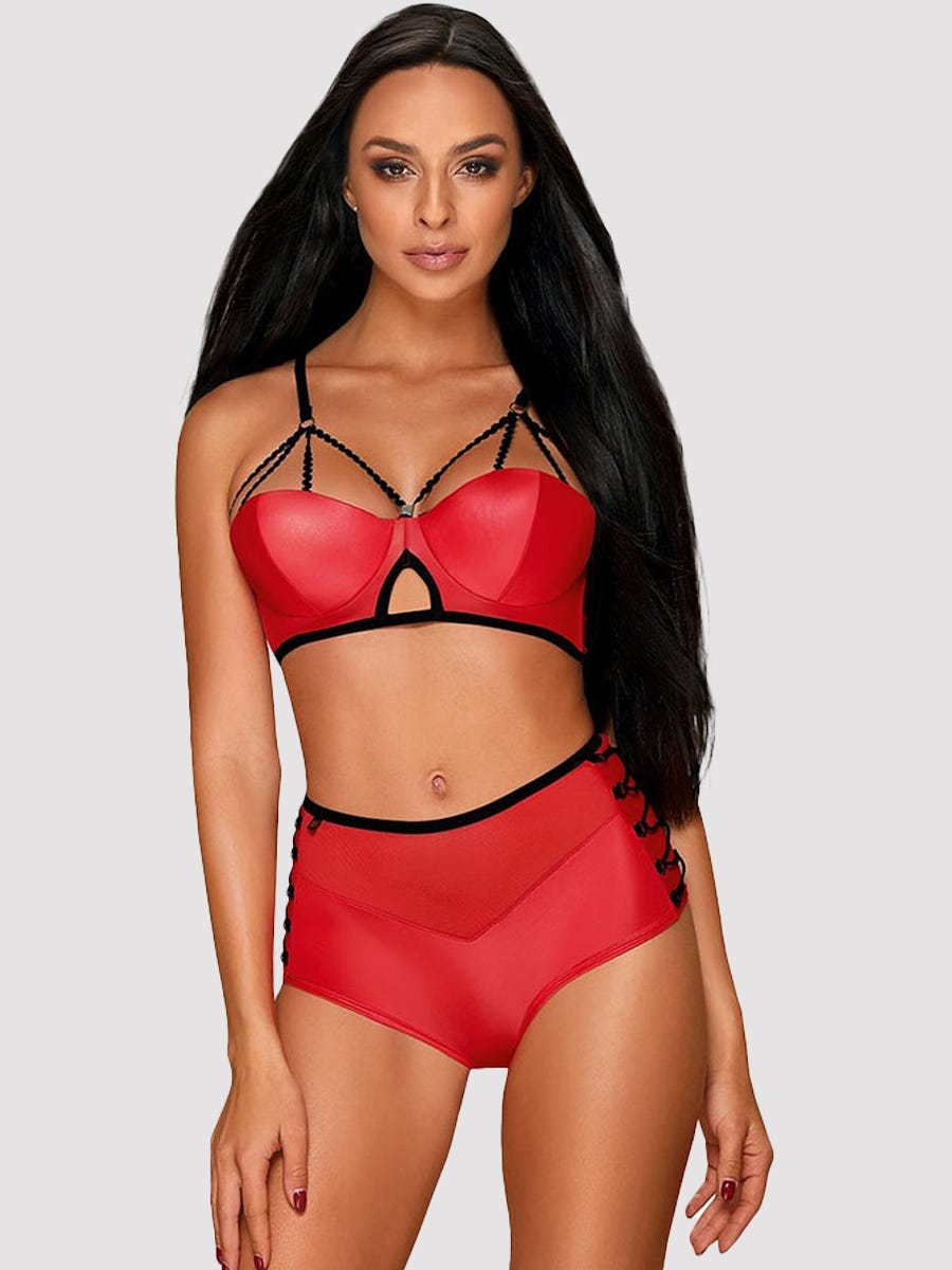 obsessive leatheria dessous set amorana front