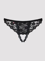 obsessive letica string ouvert schwarz packshot vorne Amorana