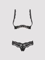 obsessive luave dessous set ouvert schwarz packshot vorne Amorana