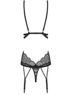 obsessive korsett mit string schwarz packshot hinten Amorana