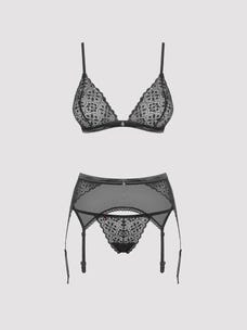 obsessive shibu dessous set schwarz closeup vorne Amorana