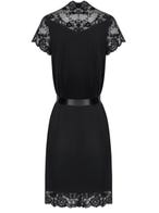 obsessive victoria morgenmantel schwarz packshot hinten Amorana