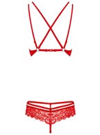 obsessive amanda dessous set in rot packshot von hinten amorana