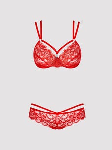 obsessive amanda dessous set in rot packshot von vorne amorana