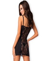 Obsessive Heartina Negligee mit String in Schwarz von Hinten Amorana