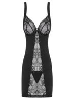 Obsessive Heartina Negligee mit String in Schwarz Packshot von Vorne Amorana