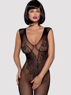 Obsessive N112 Bodystocking Schwarz Bild von Vorne Amorana