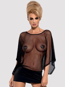 obsessive punker kleid schwarz vorne amorana
