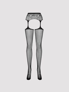 Collant porte-jarretelles S307 noir