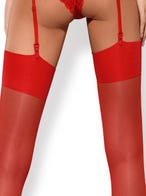 Obsessive S800 Strapsstrumpfe in Rot Kleinbild von Hinten Amorana