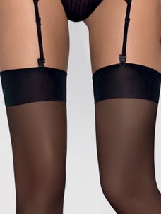 Obsessive S800 Feinstrumpfe in Schwarz Kleinbild von Vorne Amorana