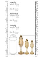 Ouch Acrylic Goldchip Butt Plug Set Amorana Grösse