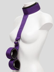 Purple Reins Hals-Hand-Fesseln