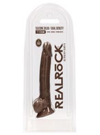 realrock silicone cock with balls braun verpackung amorana