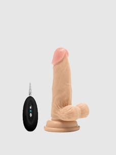 shots media realrock vibrating realistic cock mit hoden 15cm amorana