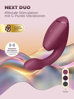 Womanizer Next Duo Klitoris & G-Punkt Dual-Stimulator mit 3D Pleasure Air
