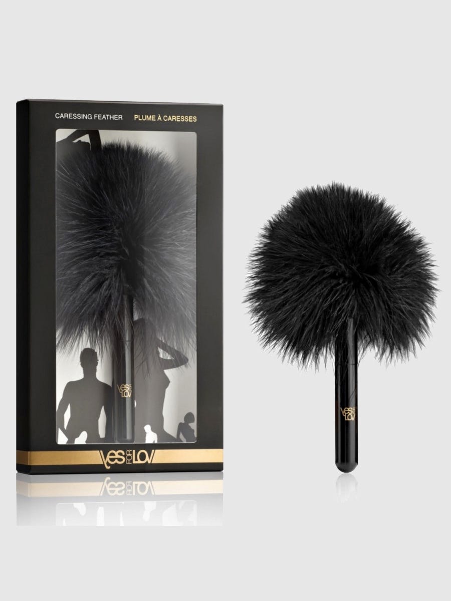 feder schwarz mit verpackung amorana