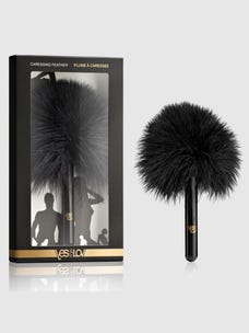 feder schwarz mit verpackung amorana